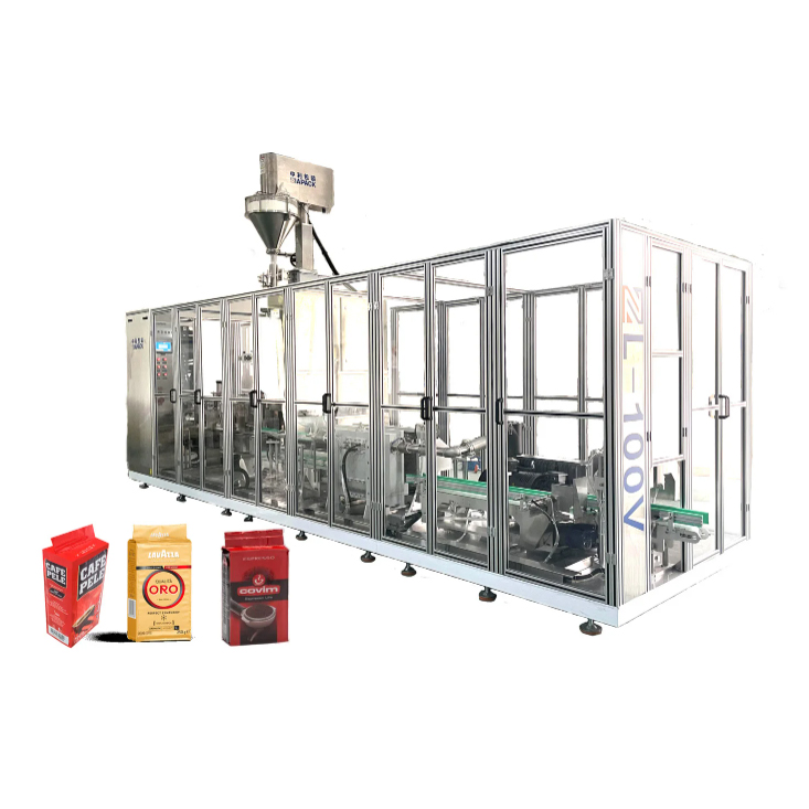 Автоматическая вакуумная упаковочная машина для формования кирпичных вакуумных пакетов для кофейного порошка