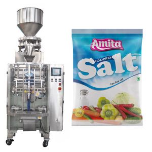 вертикальная автоматическая машина для упаковки соли в пакетики